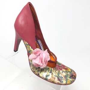 Irregular Choice Pink Floral Pump Mary Jane Heel (Vintage)